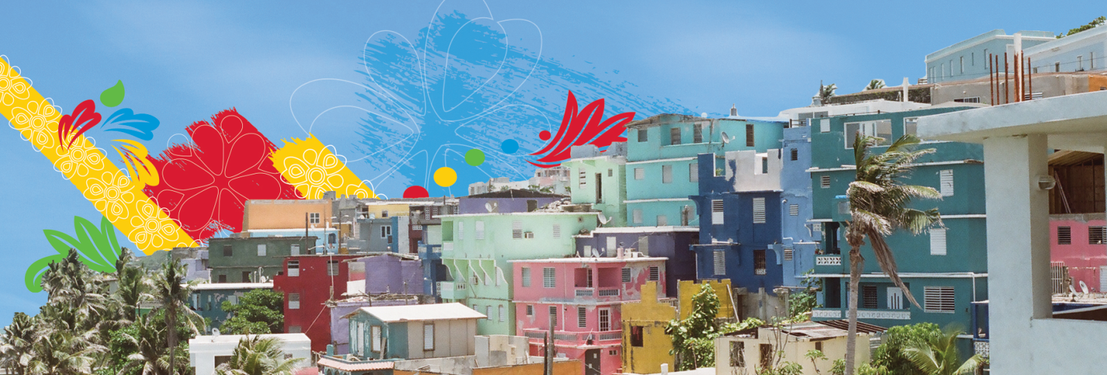 Colorful Latin American neighborhood