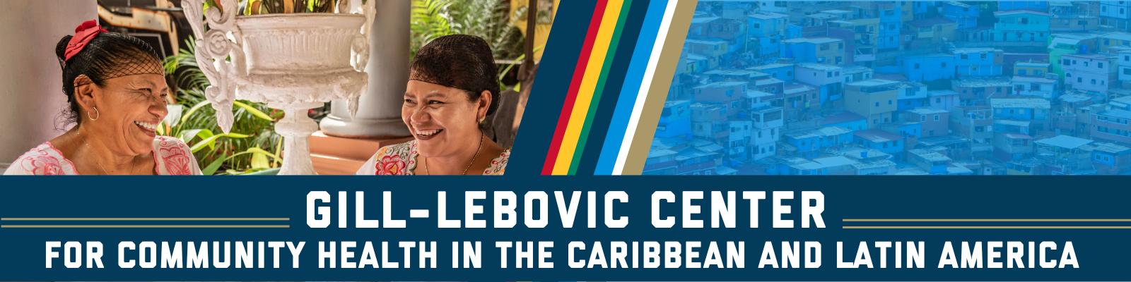 3 women from central america laughing with name of center underneath
